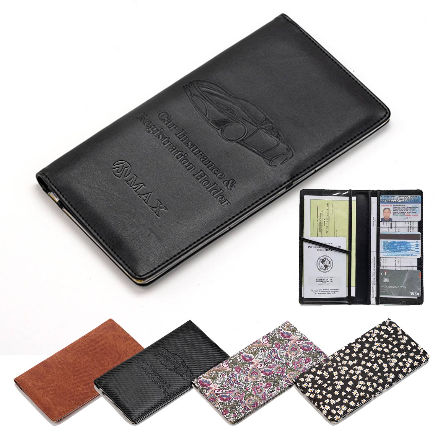Car Insurance Policy Protector Leather Card Holder 4
