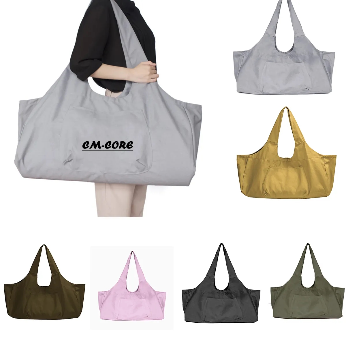 Large Yoga Mat Tote Bag, custom tote bag with logo imprint 3