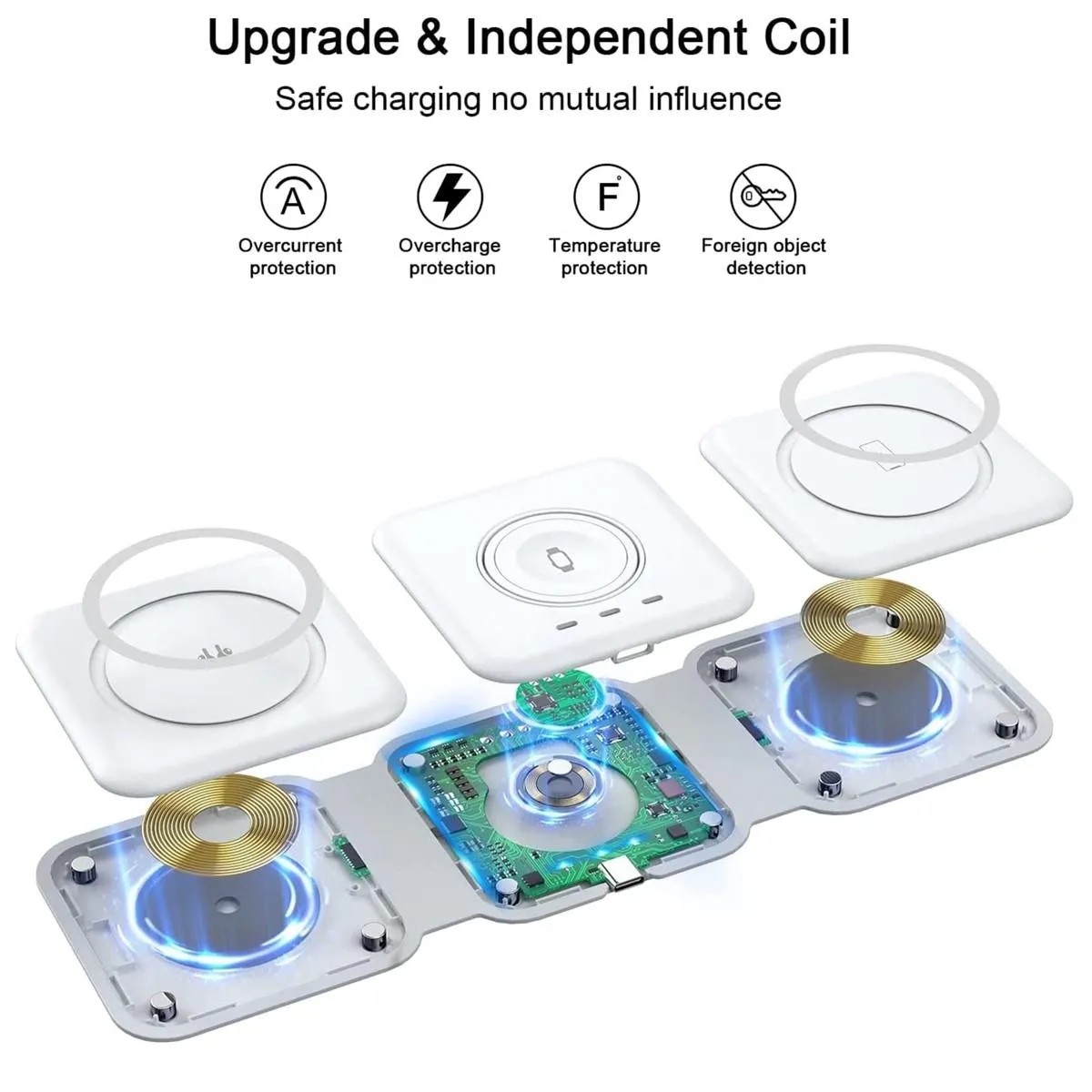15W Fast 3 In 1Foldable Magnetic Charger Station 3