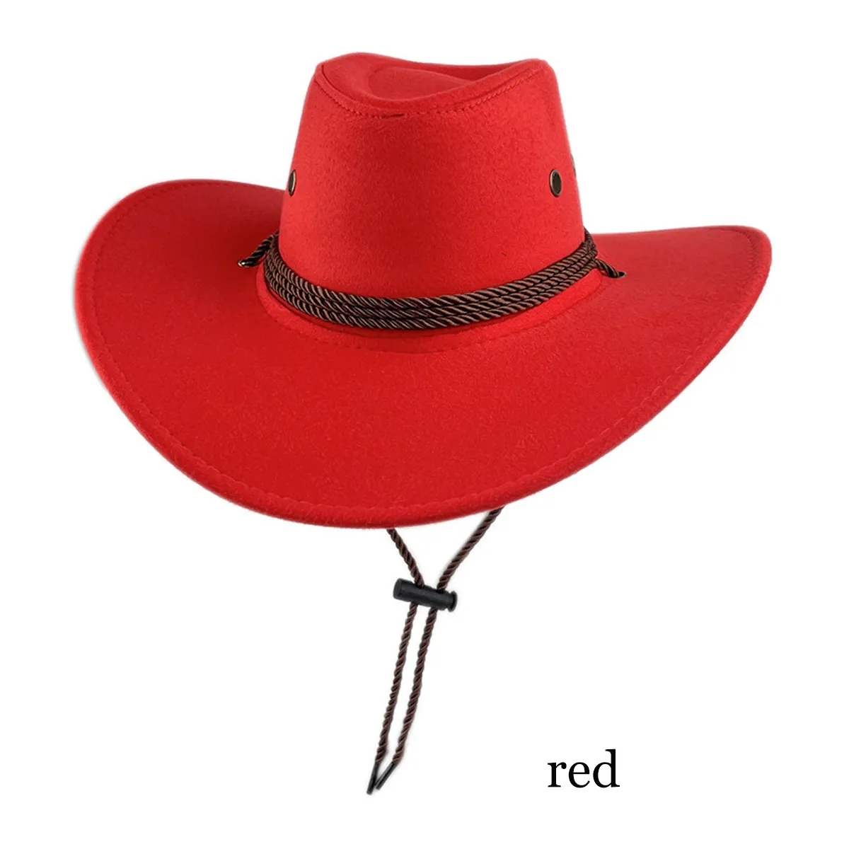 Fashion National Retro Drawstring Jazz Western cowboy hat 1