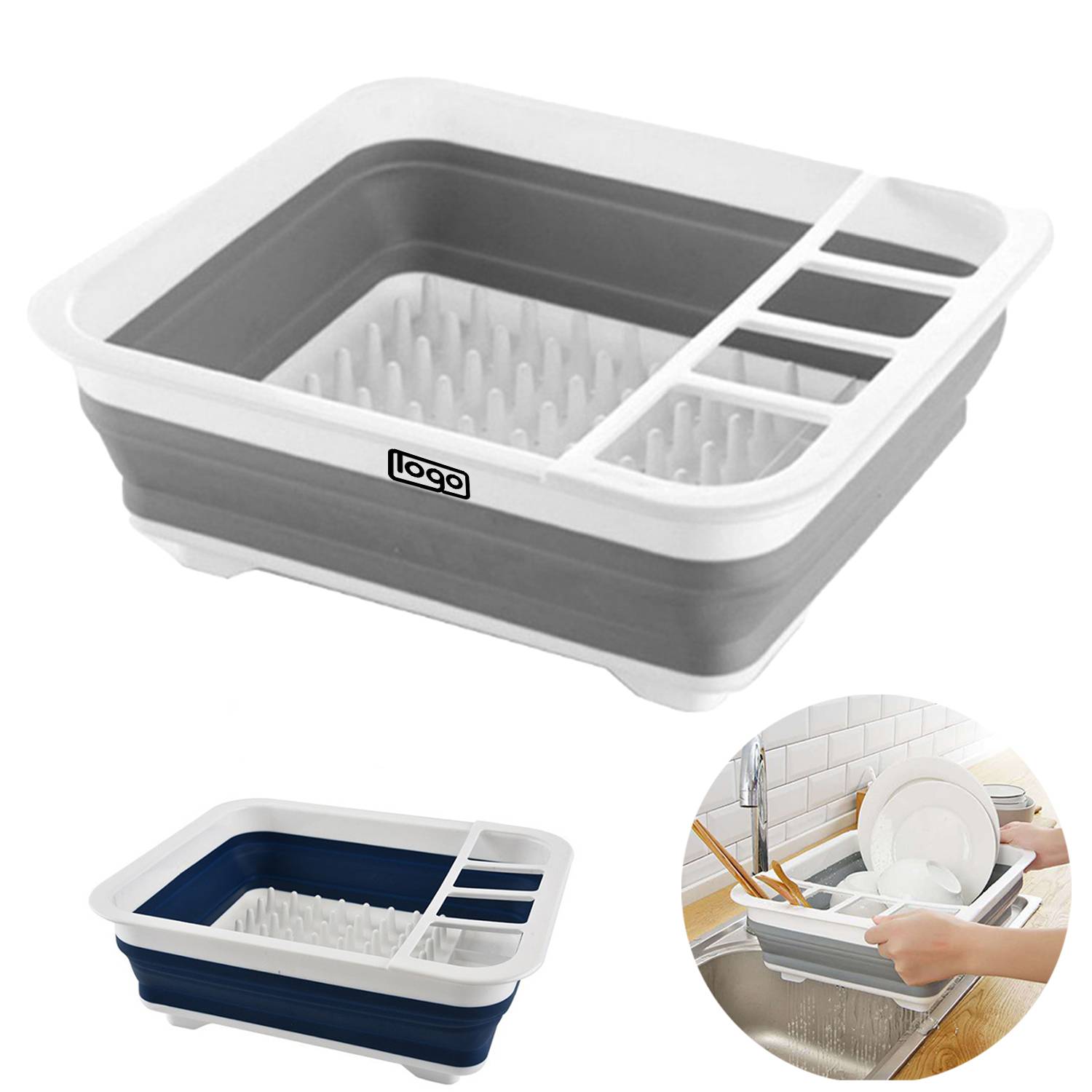 Plastic Foldable Dish Drainer Rack 4