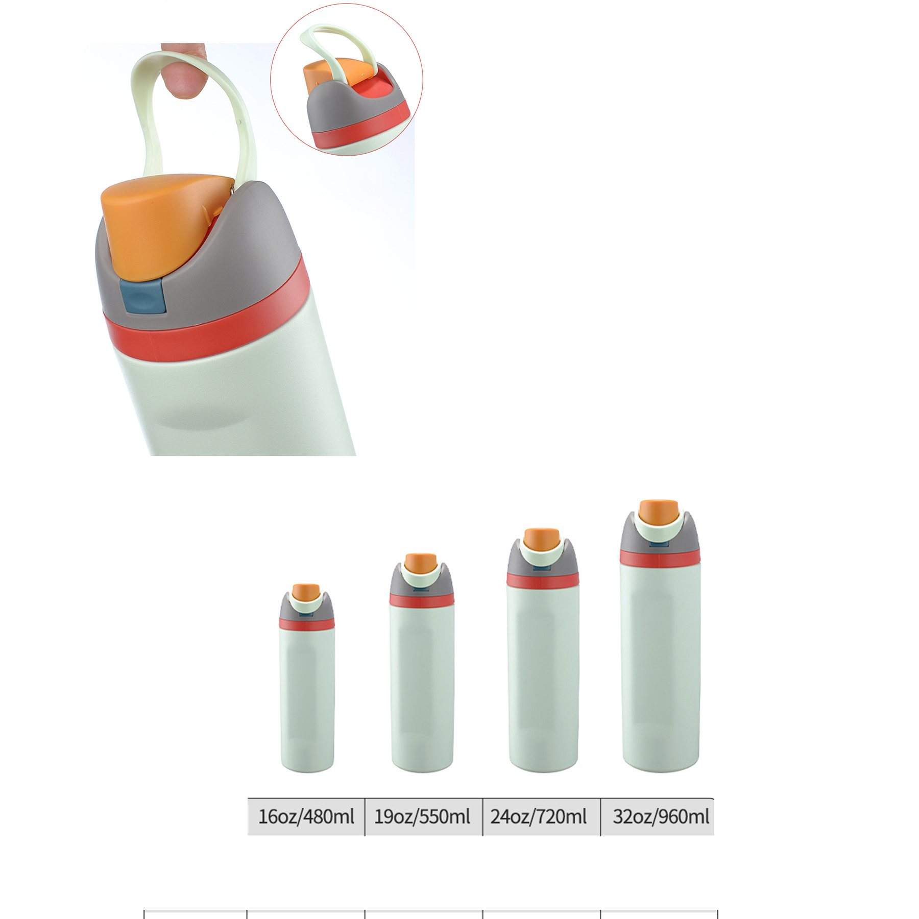 Stainless Steel Water Bottle with Straw 2