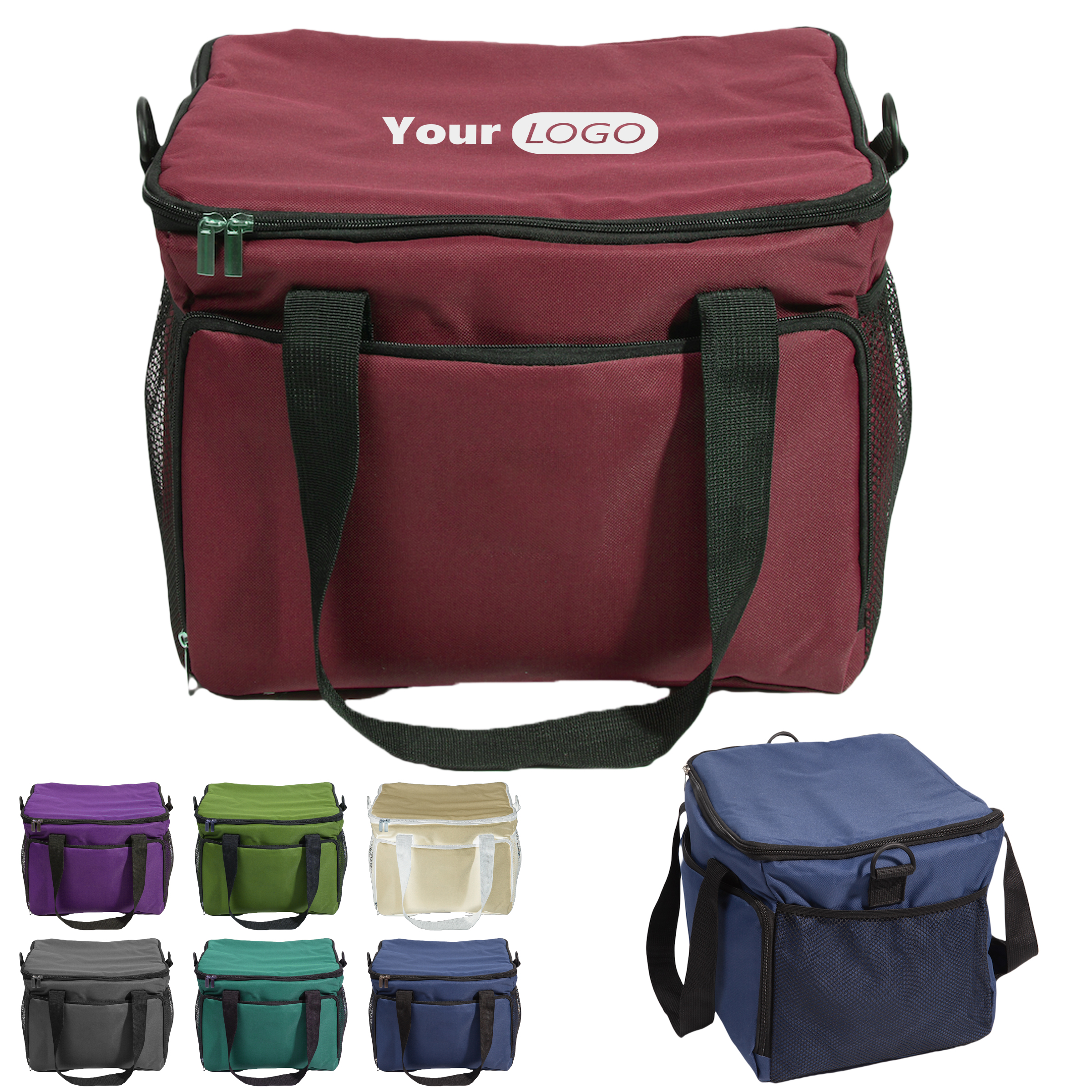 Nylon Stylish Navy Blue Cooler Bag 2