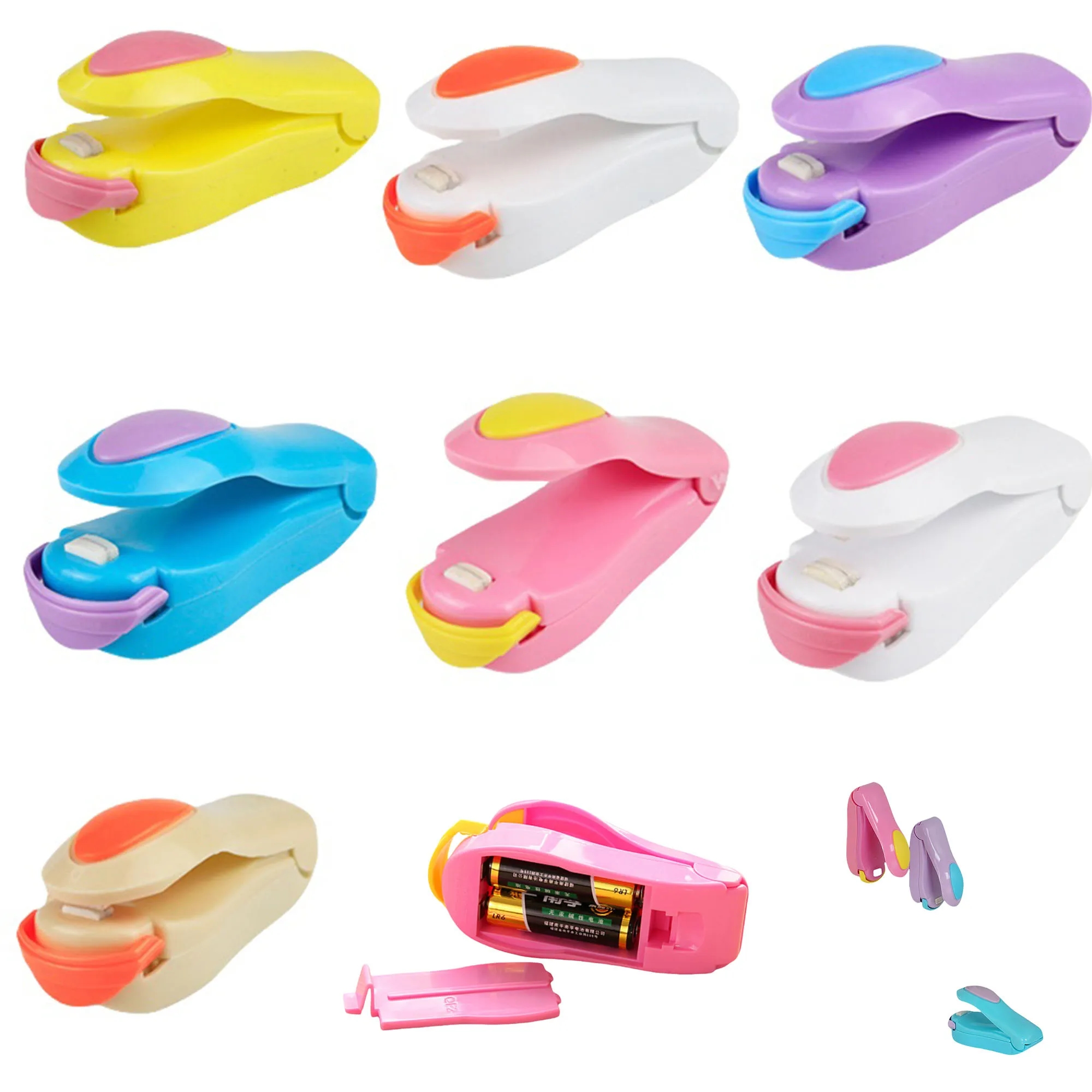 Portable 6 Color Mini Bag Sealer Clips 7