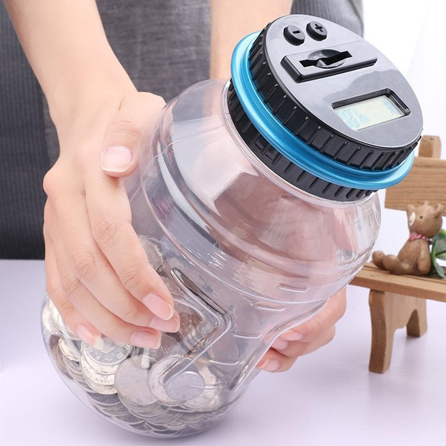 Money Jar Piggy Bank With Lock 2