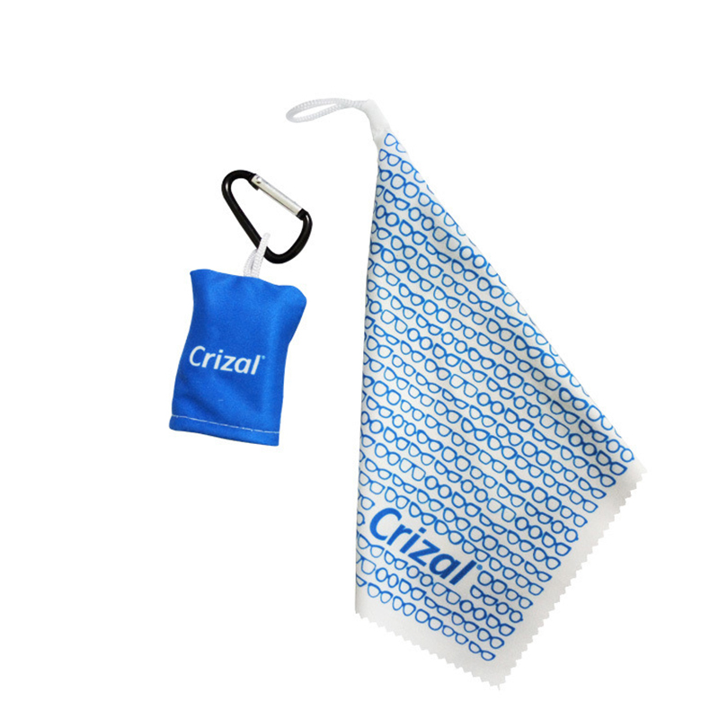 Microfiber Screen Lens Cleaning Cloth w/Carabinar 10