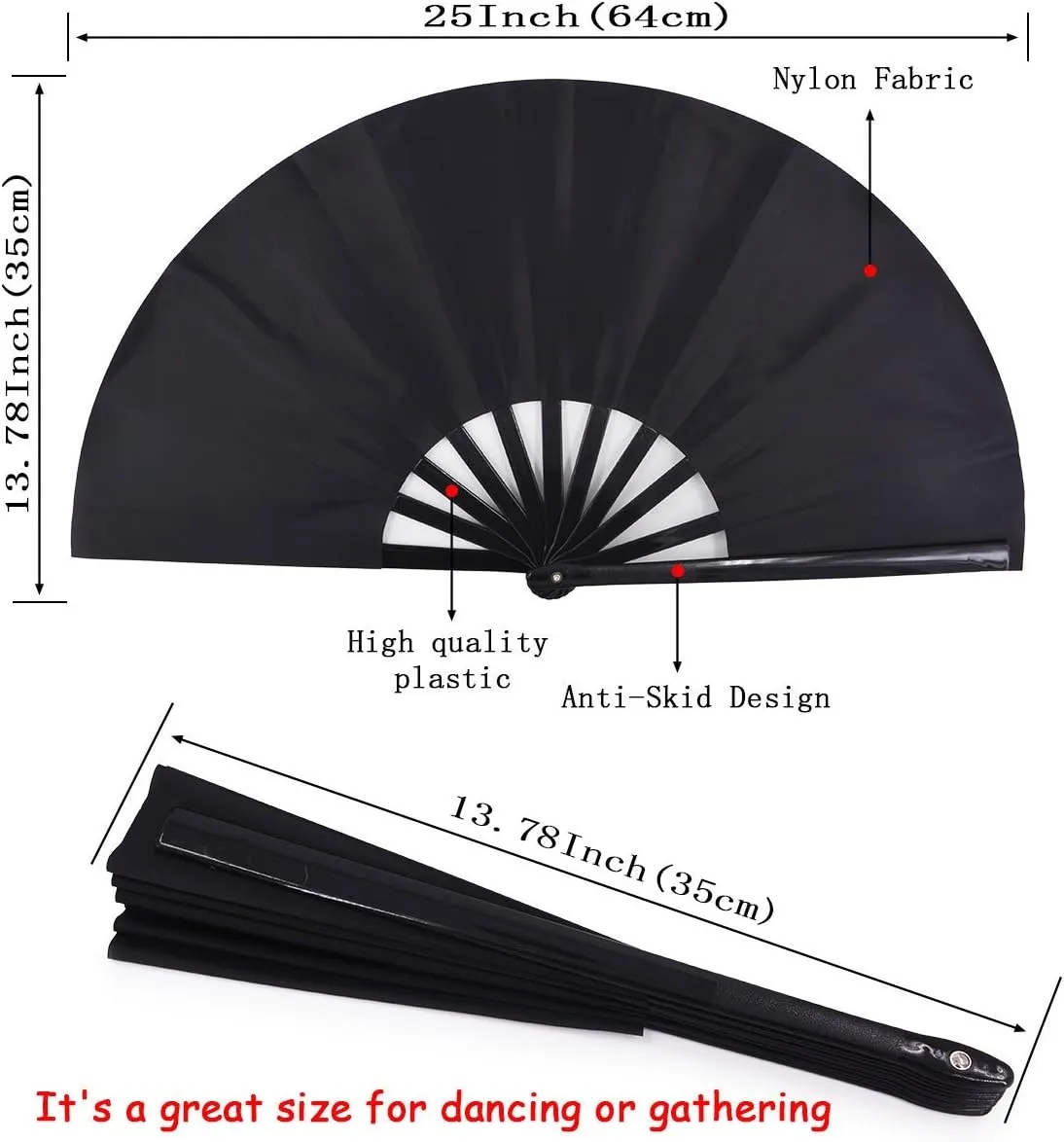 Large Folding Hand Fans 5