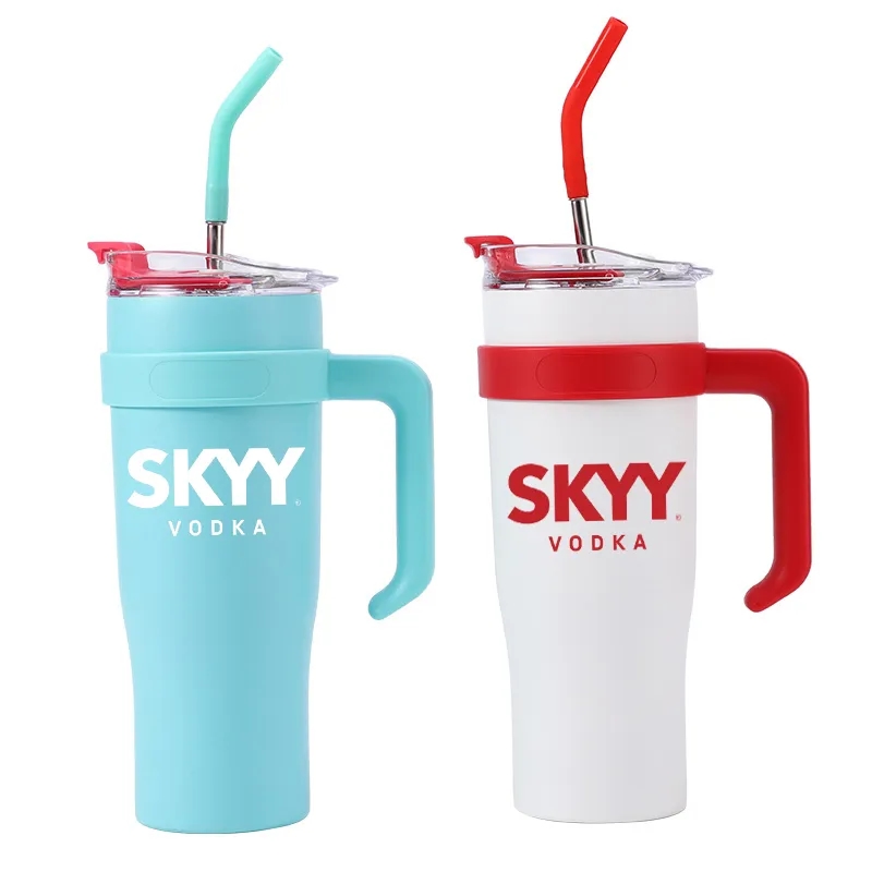 Tumbler With Handle 40 oz Travel Mug Straw Cup 1