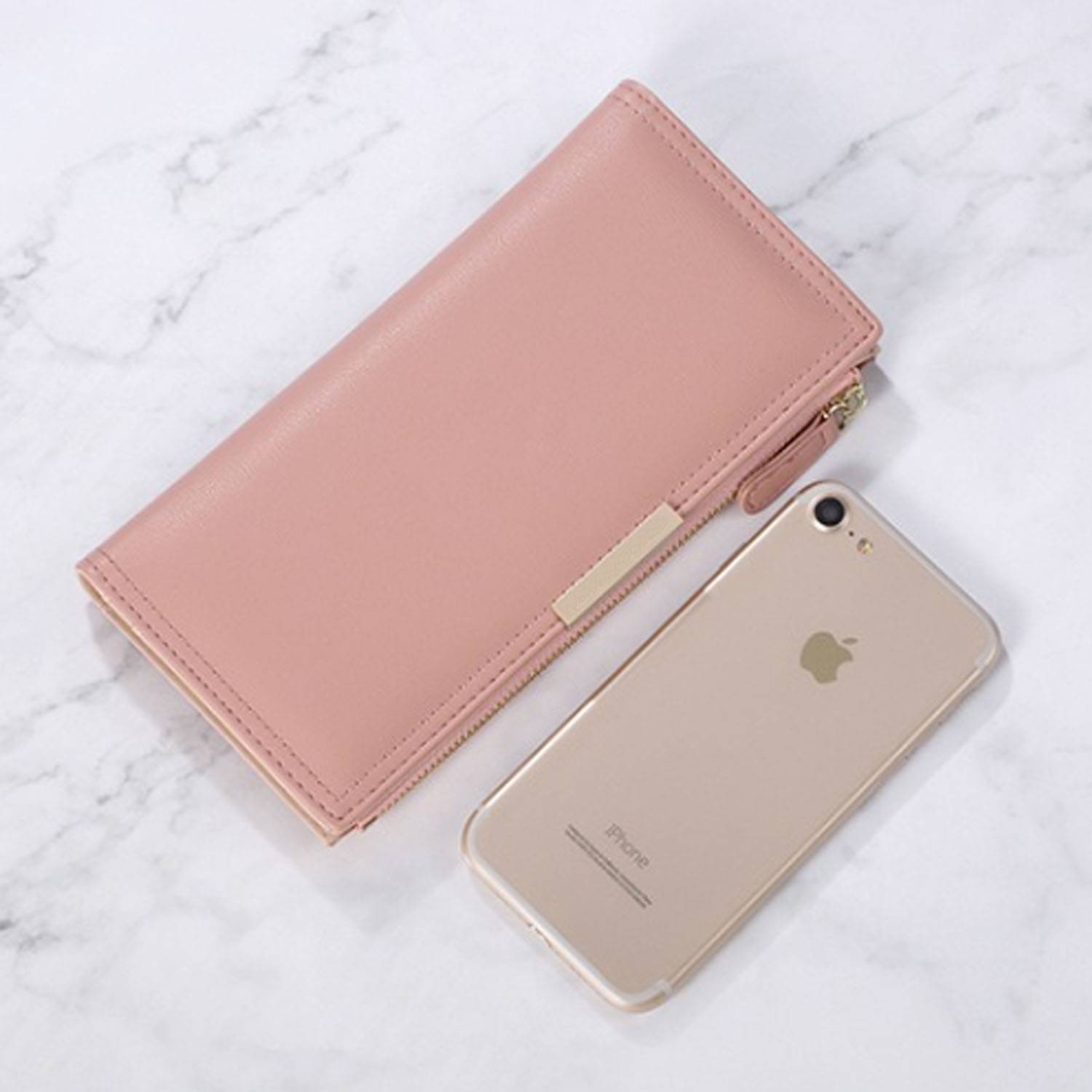 Women RFID Blocking PU Leather Wallet Multiple card slots 5