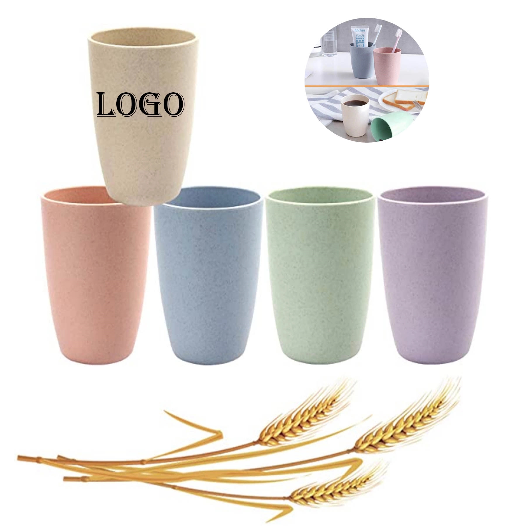 10oz Wheat Straw Brushing Cup 1