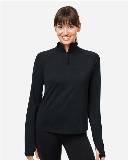 Women's Fairway Marbled Jersey Quarter-Zip Pullover - PDP8023 16
