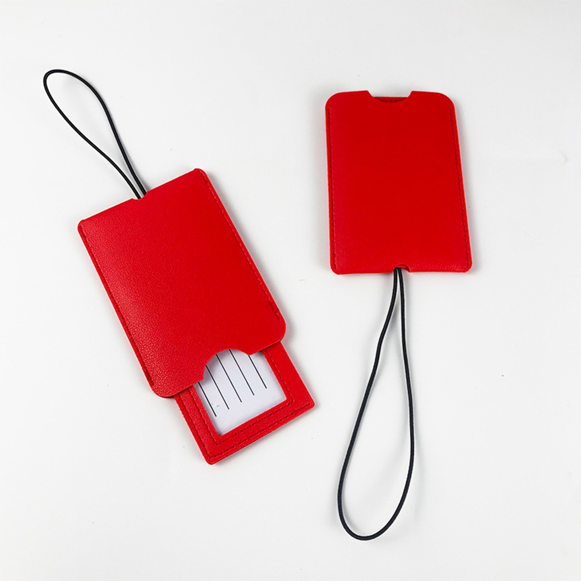 PU Leather Luggage Tag with Elastic Strip 8