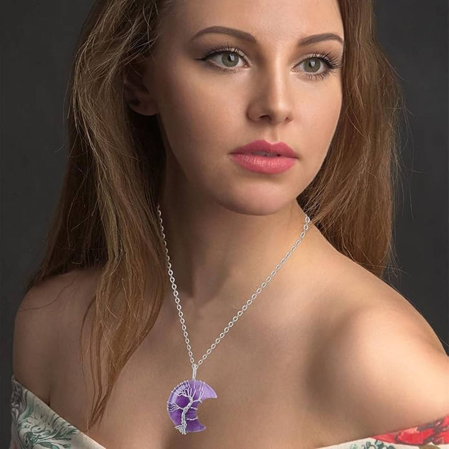 Moon Tree of Life pendant necklace 6