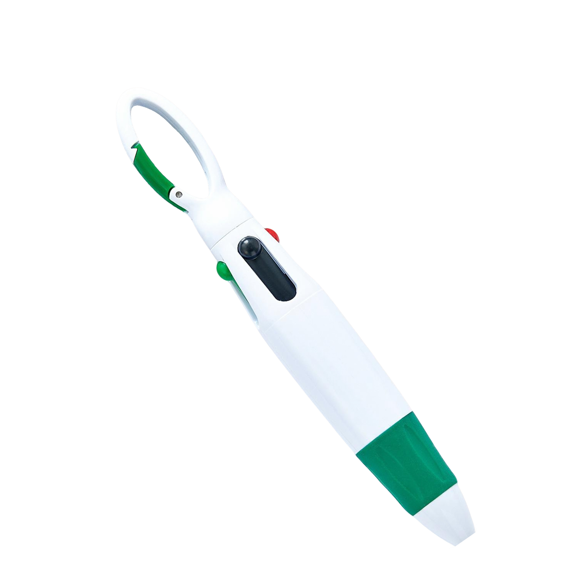 Four Color Ballpoint Pen With Carabiner Clip 4