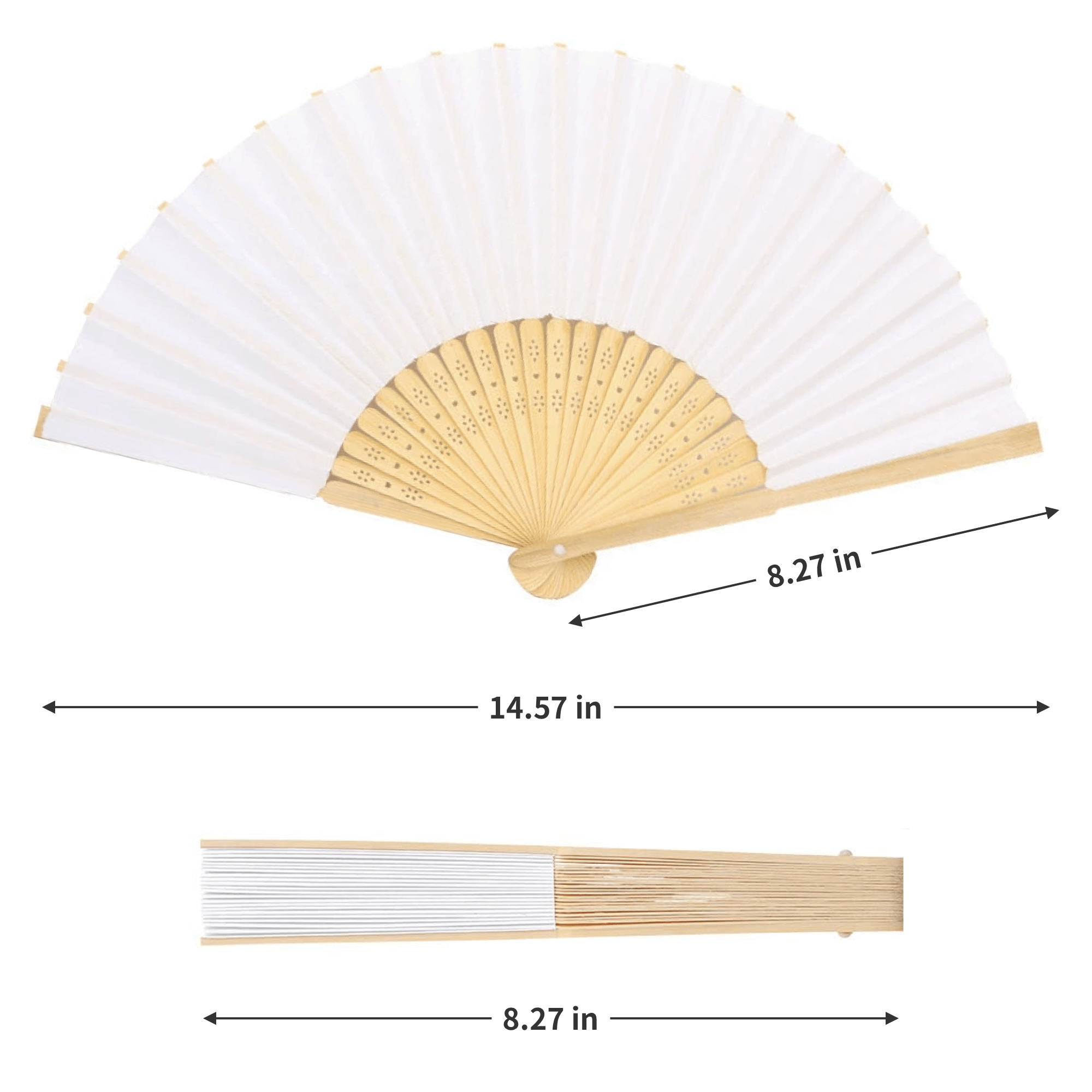 8" Handheld Folded Fan 3