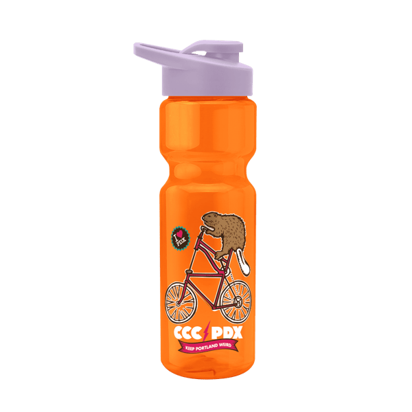 Blazer 28oz Transparent Bike Bottle w/Drink-thru Lid 1010