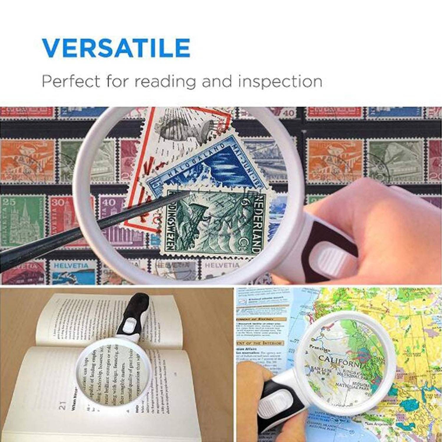 Handheld Magnifying Glass With Light Detachable 4