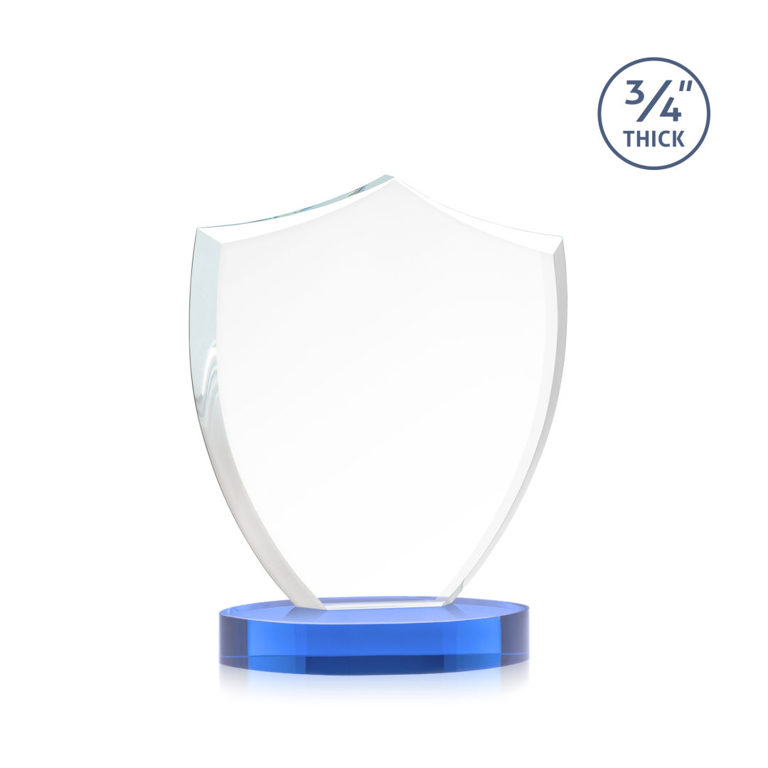Scudo Shield VividPrint™ Award on Alberton Base - Sky Blue 8