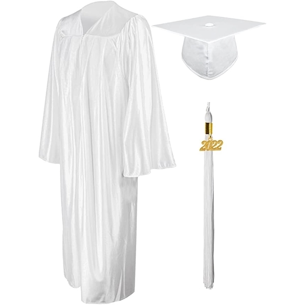 Shiny Graduation Gown Cap Tassel Set 3