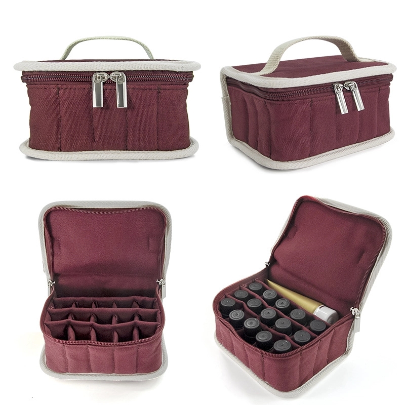 Canvas Essential Oil & Nail Polish Organizer Storage Bag 16