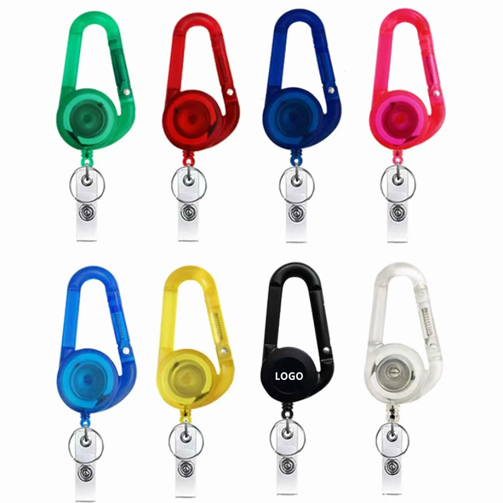 Plastic Retractable Carabiner Keychain 2
