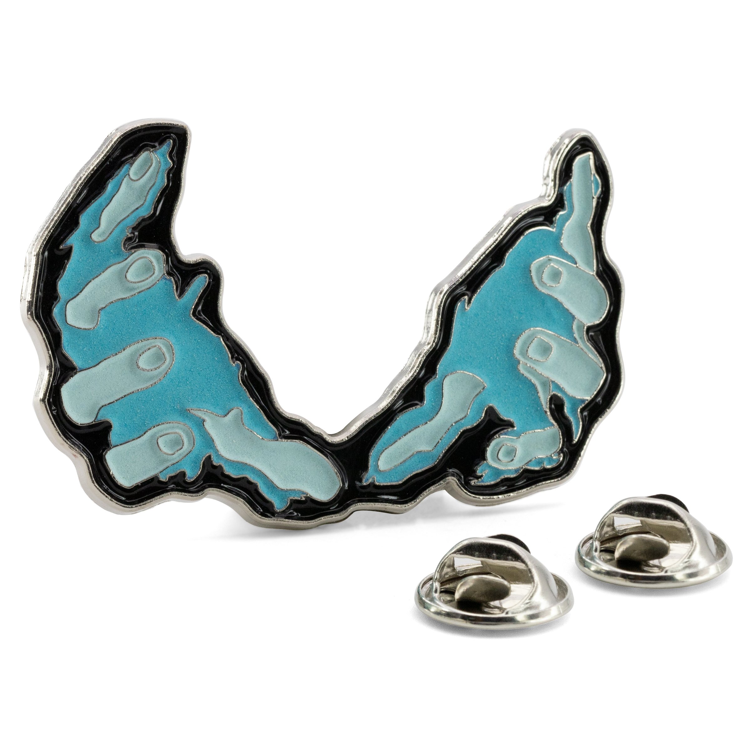 Custom Glow in the Dark Lapel Pin 2
