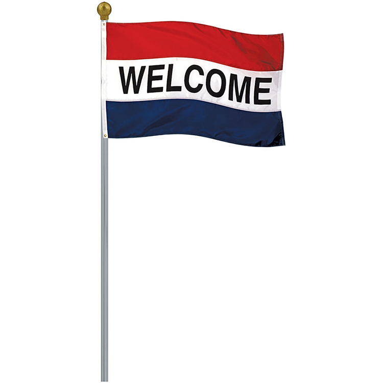 Lawn-Mate Flagpole - Complete Set (12 ft Pole & Fittings) 1