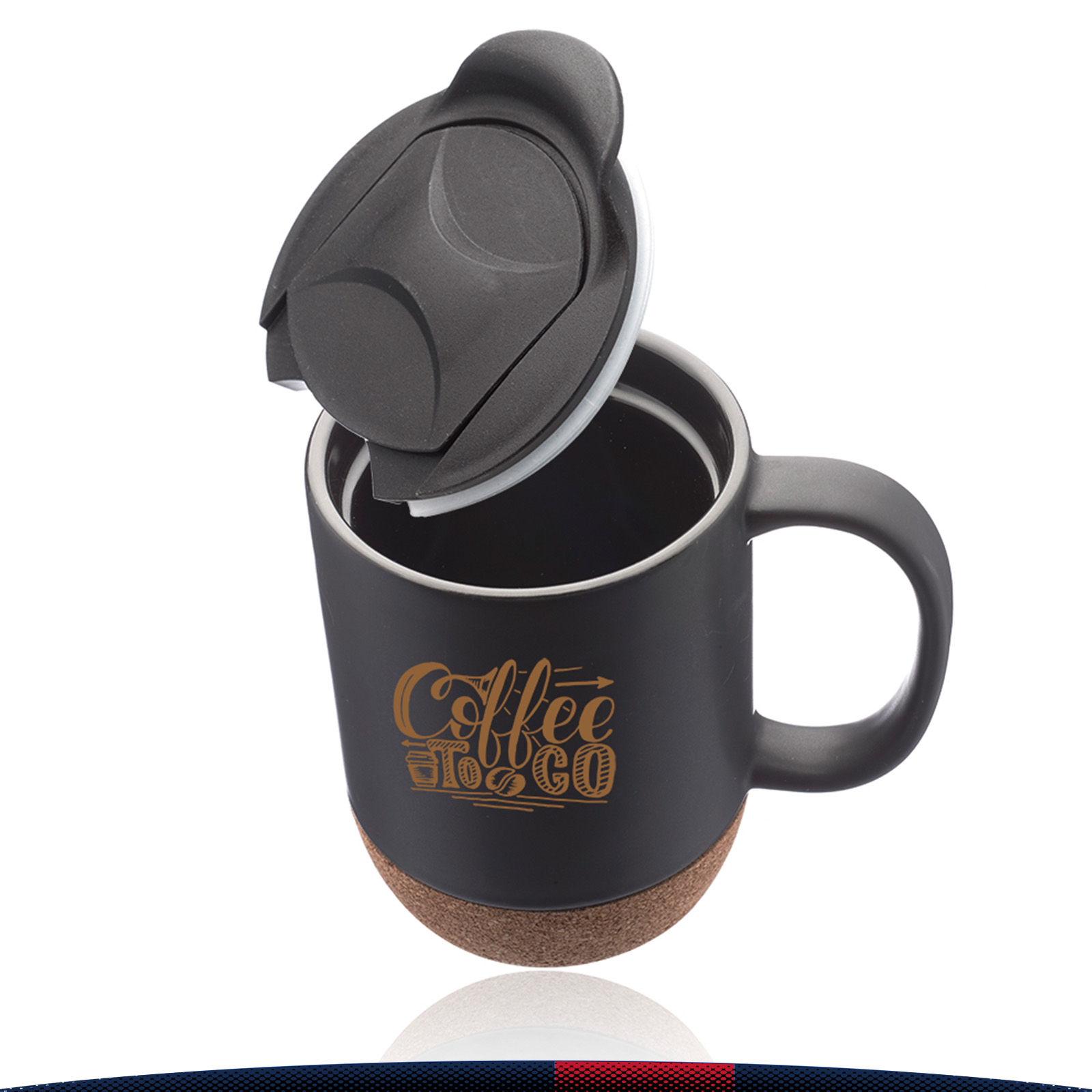 13 oz.Coffee Ceramic Mugs with Cork Bottom 7