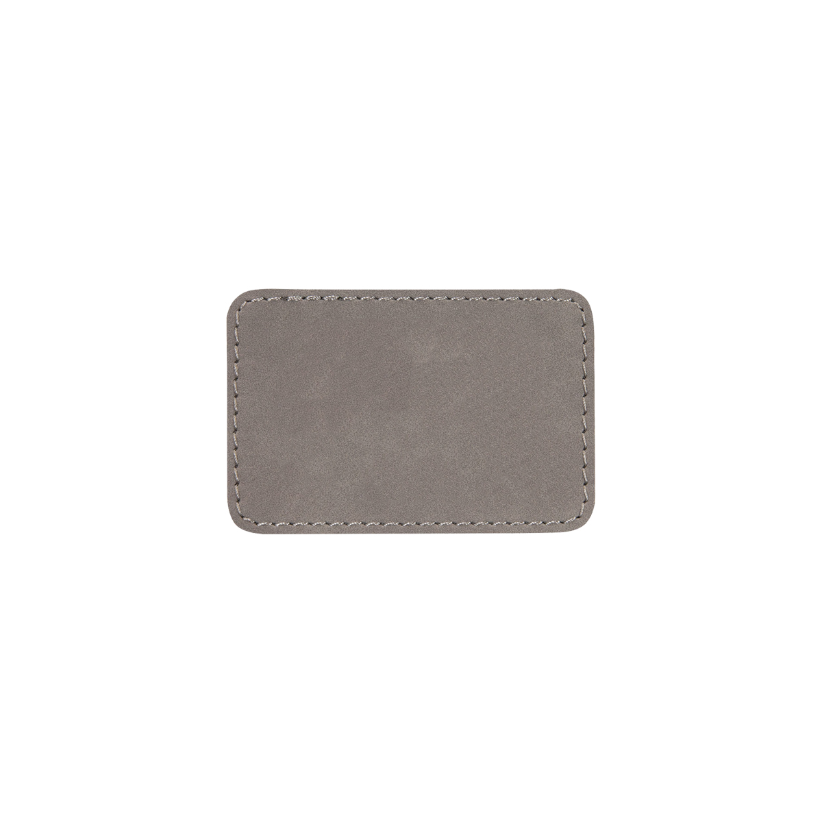 3" x 2" Gray Leatherette Rectangular Patch with Adhesive 2