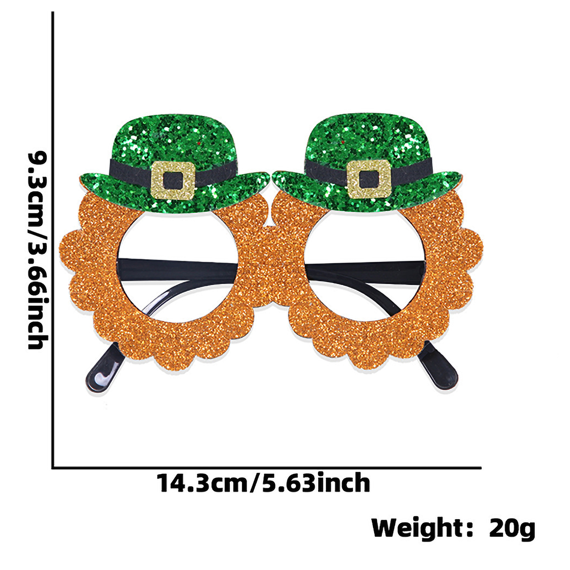 Irish-Themed Sparkling Glasses Construction St.Patrick's Day 12