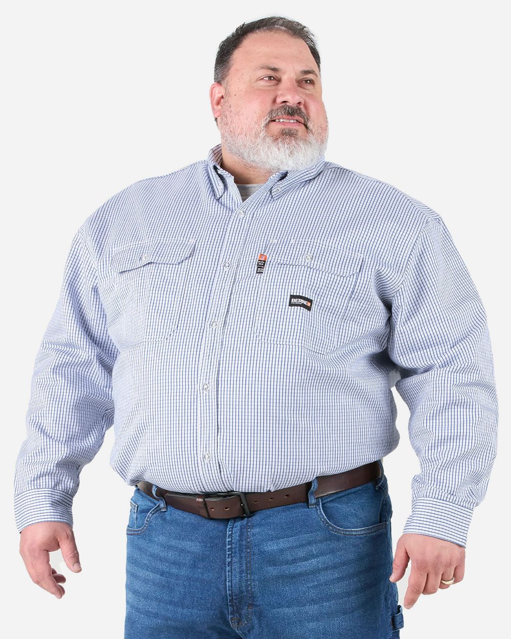 Men's Tall Flame-Resistant Down Plaid Work Shirt - FRSH21T 18