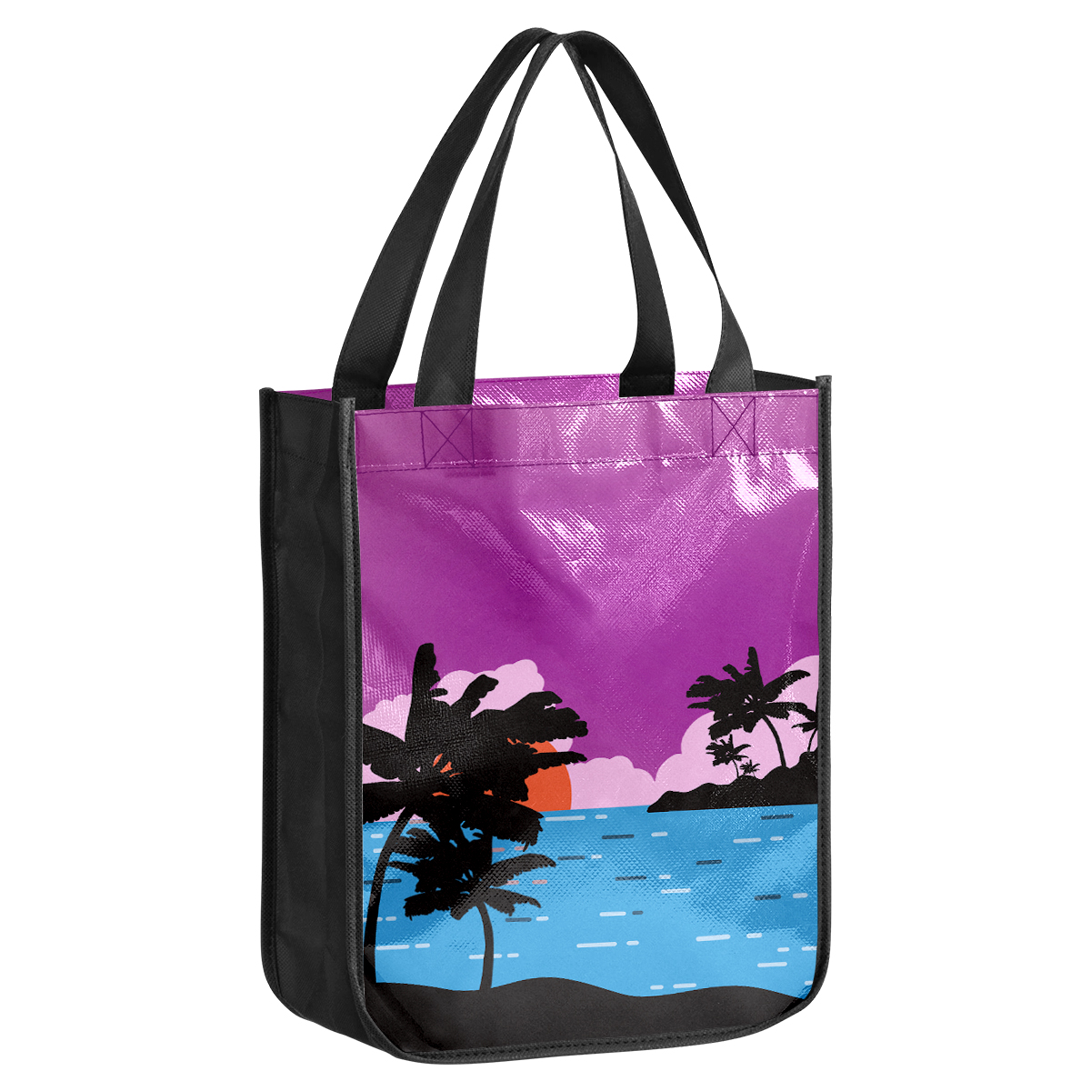 Custom 105gsm Laminated Tote Bag with Round Corner (12'' L x 16'' W x 6'' H) 16
