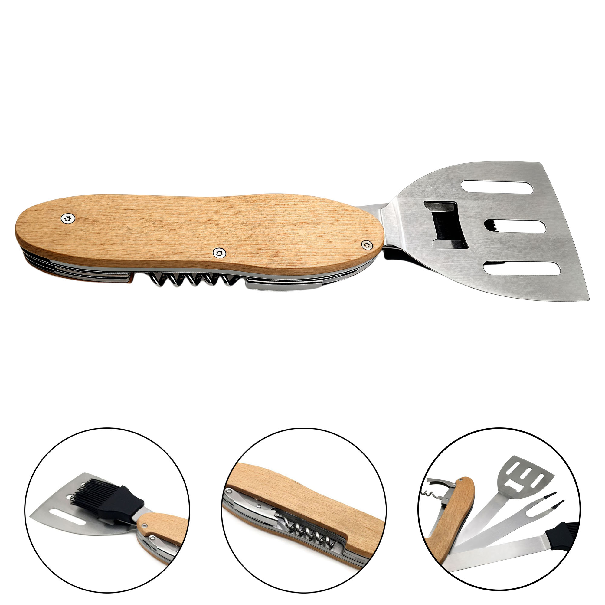 5-in-1 Foldable Portable BBQ Grill Tools for Outdoor Camping Picnic Barbecue 2