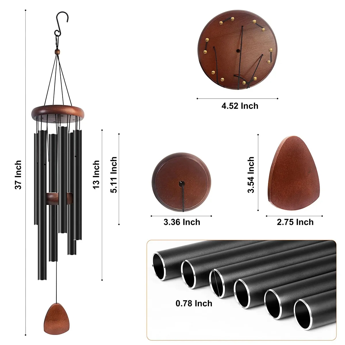 Large Aluminium Wind Chimes 2