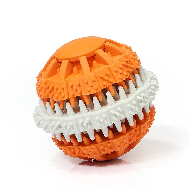 Rubber Dog Chewing Balls Soft Cleaning Teeth Toys 4