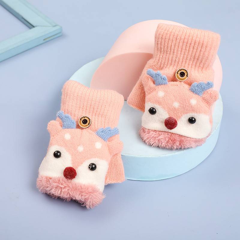 Children's Outdoor Flip-Top Warm Gloves 4