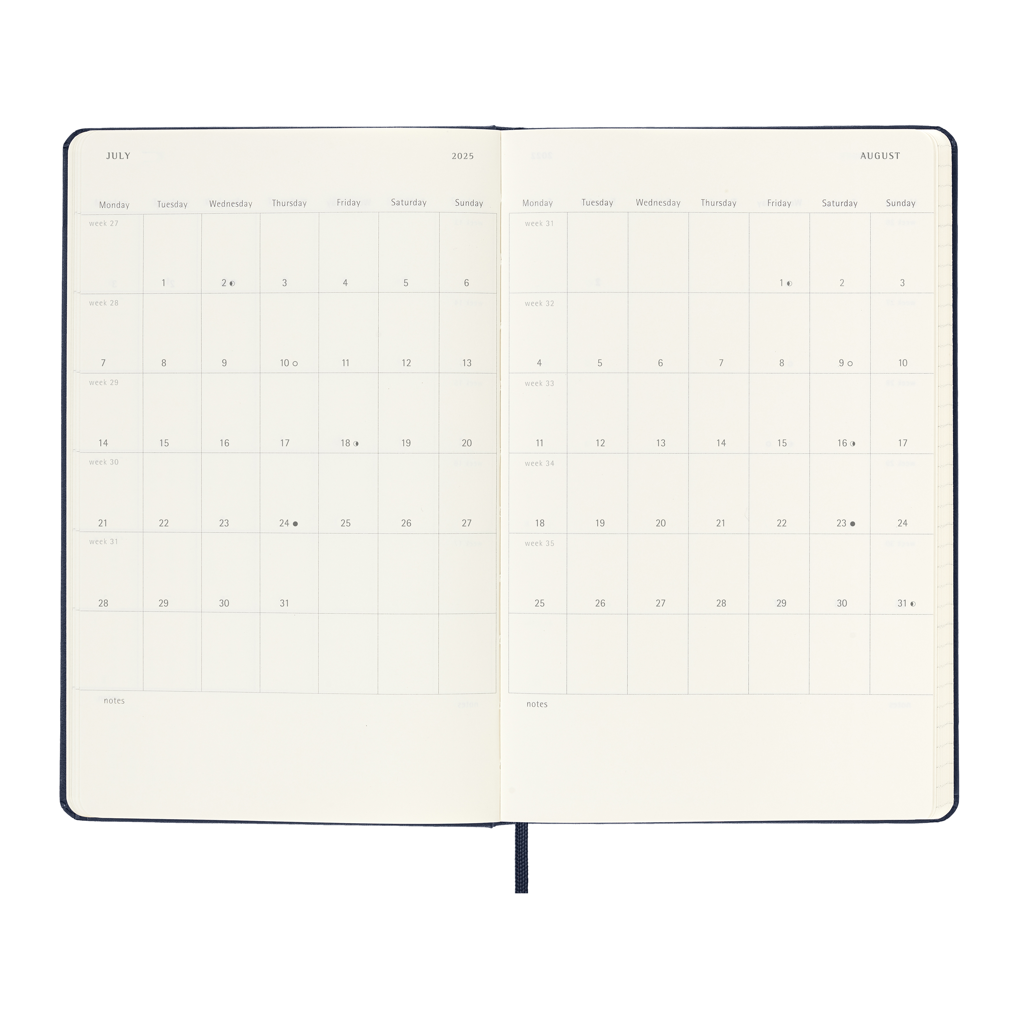 Hard Cover Large 12-Month Daily 2025 Planner