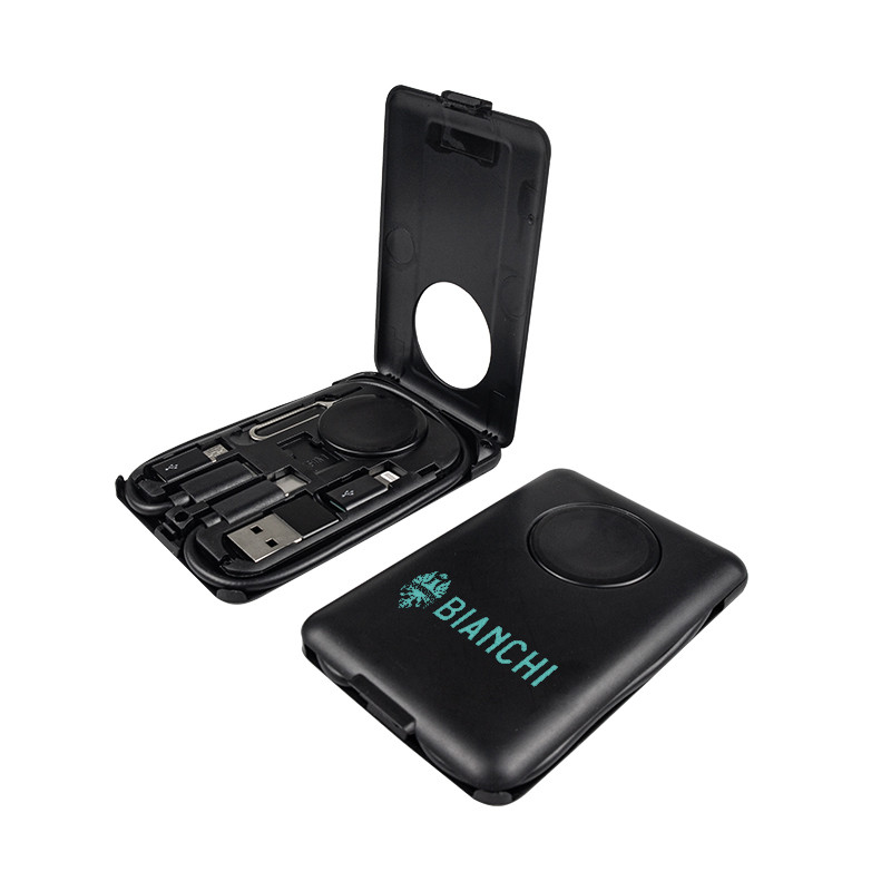 Chi-Charge Cable Card with Watch Charger - Collapsible Wireless Charging Stand and Charging Cable Carrier 5