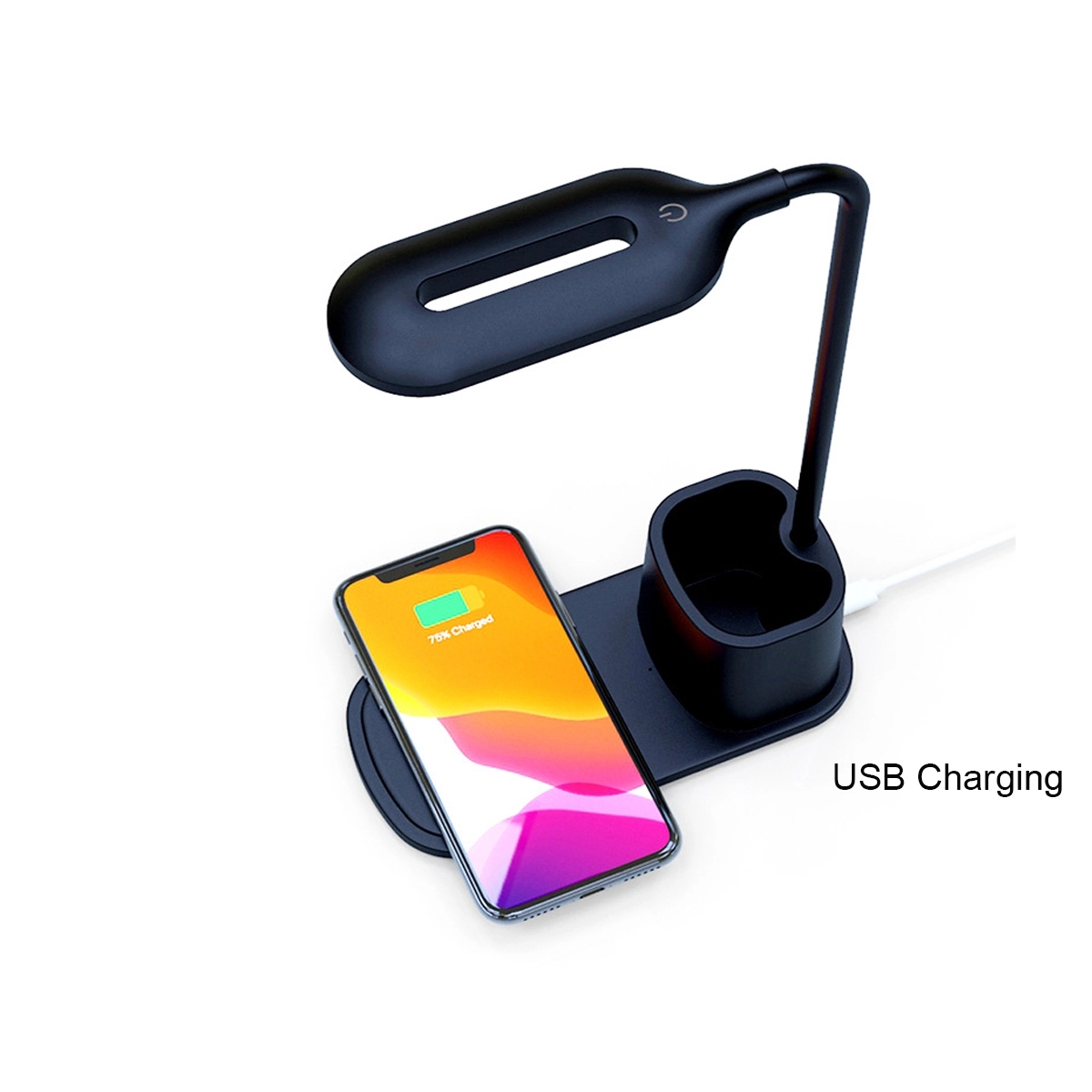 Table Lamp with Cell Phone Wireless Charger 2