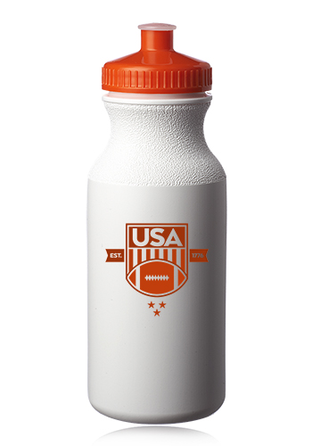 20 oz. White Water Bottles with Push Cap 4