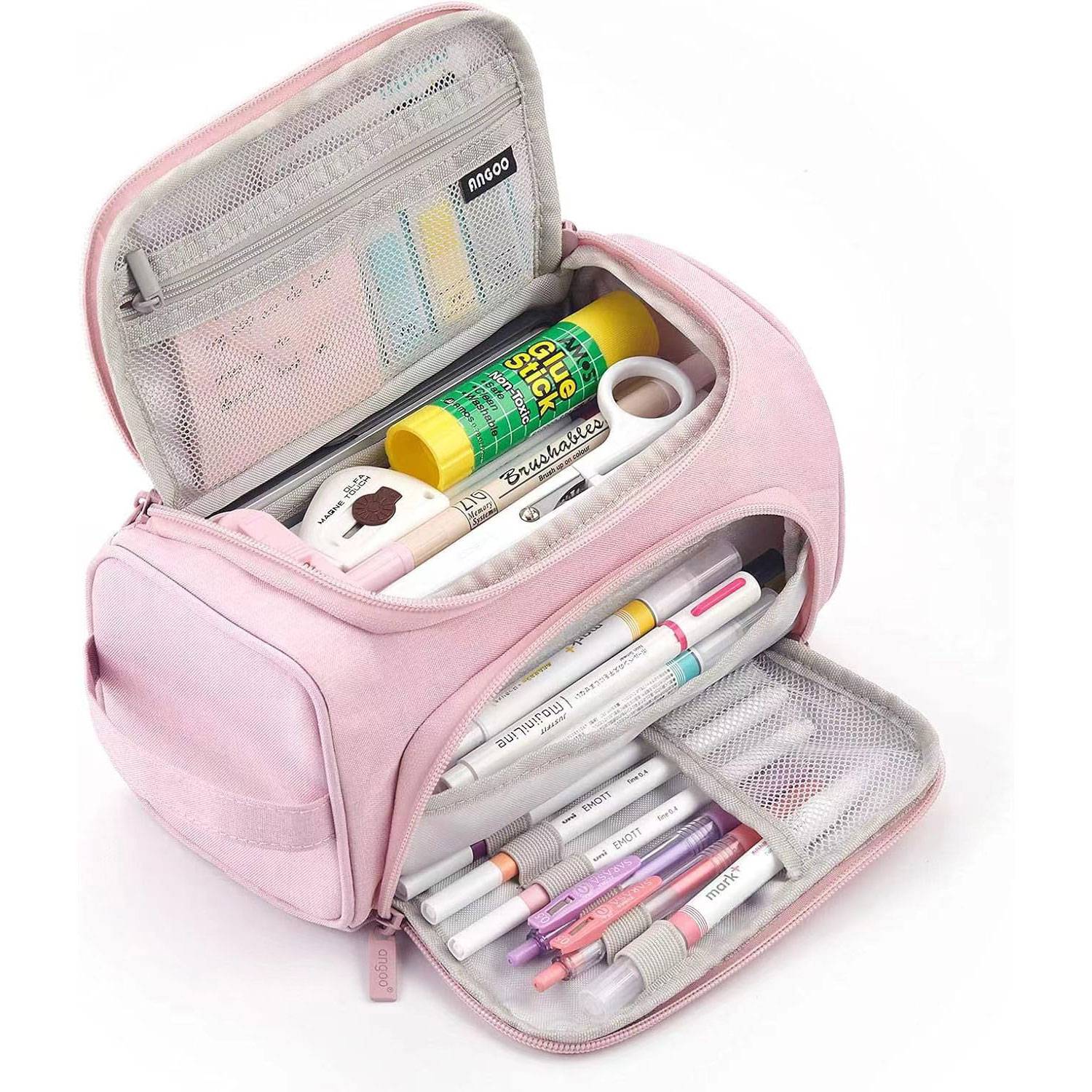 Large Capacity Multi-functional Double-decker Stationery Box 5