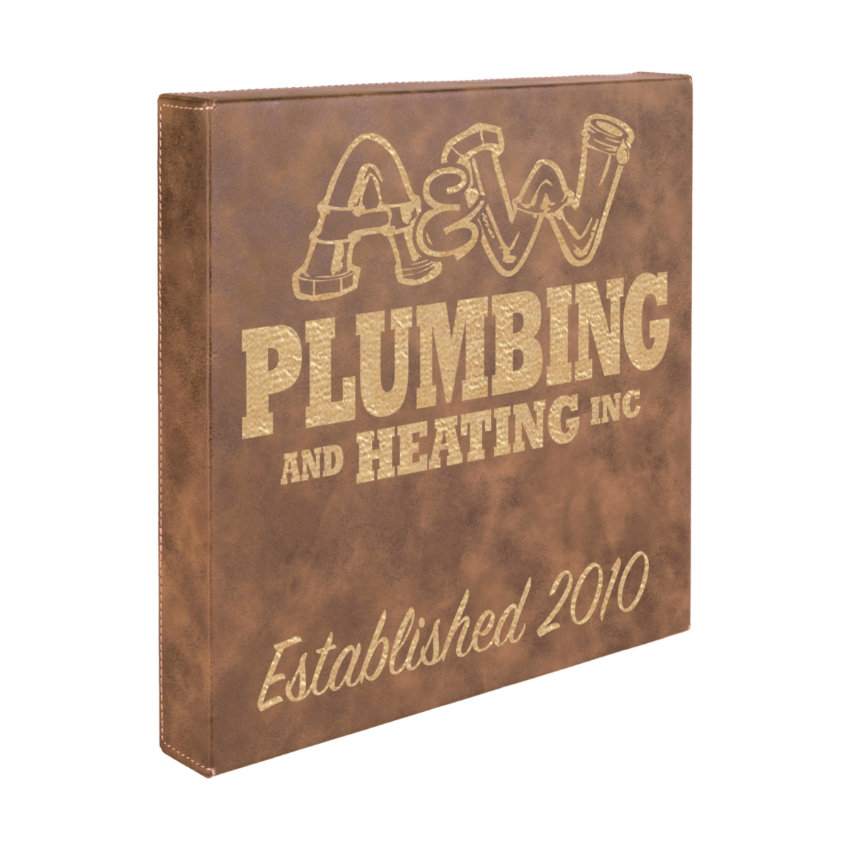 Laser Engraved Leatherette Wall Decor & Plaque (14"x14") 5