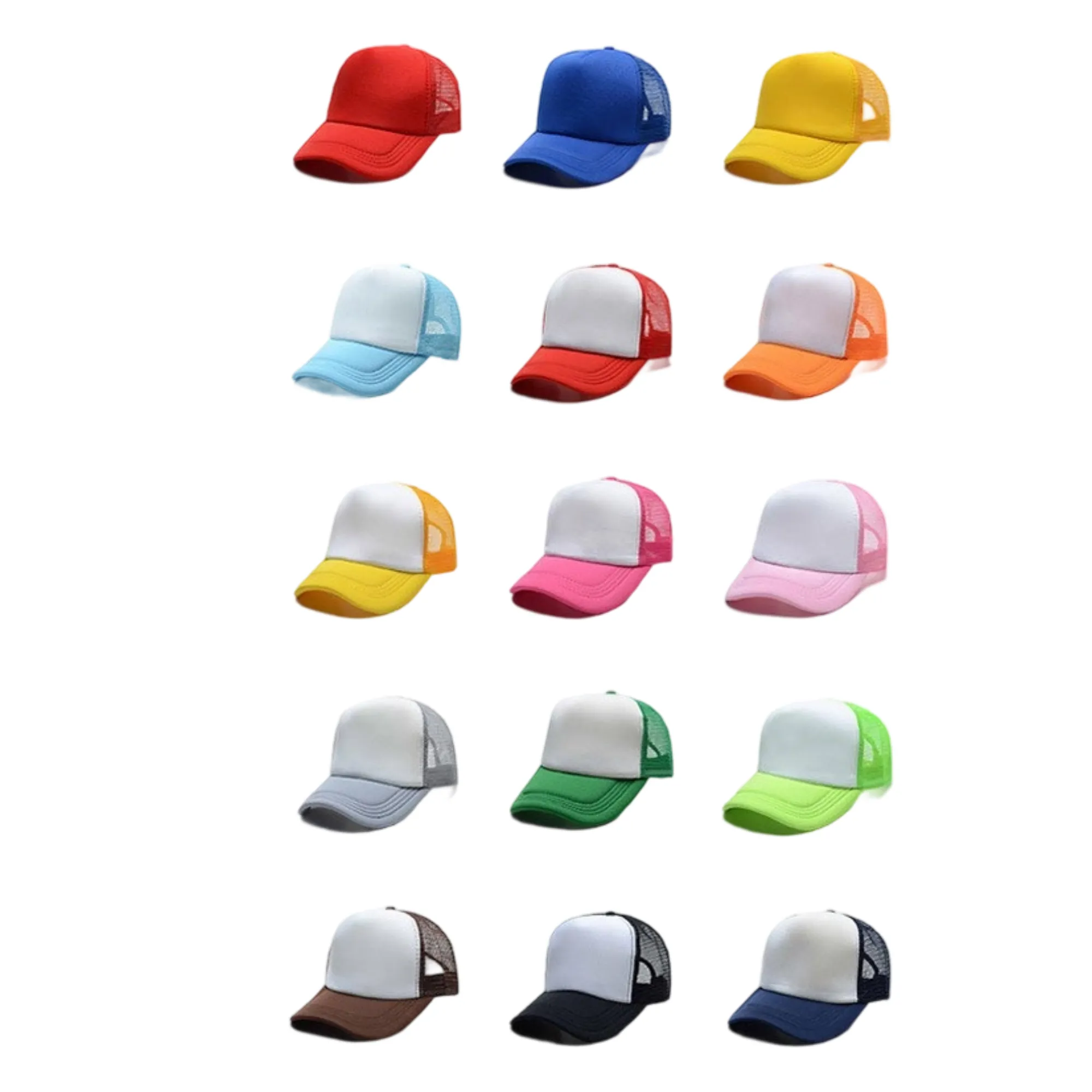 Colorful Mesh Back Custom Logo Baseball Caps 3
