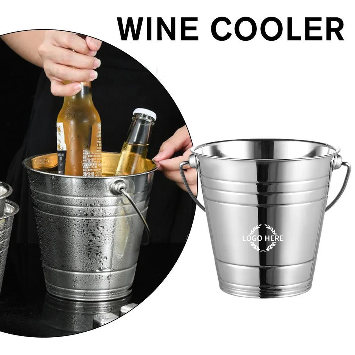 3L Stainless steel Ice Bucket 2