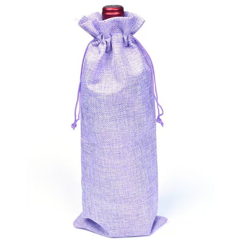 Burlap-Look Wine Bottle Carrier 4