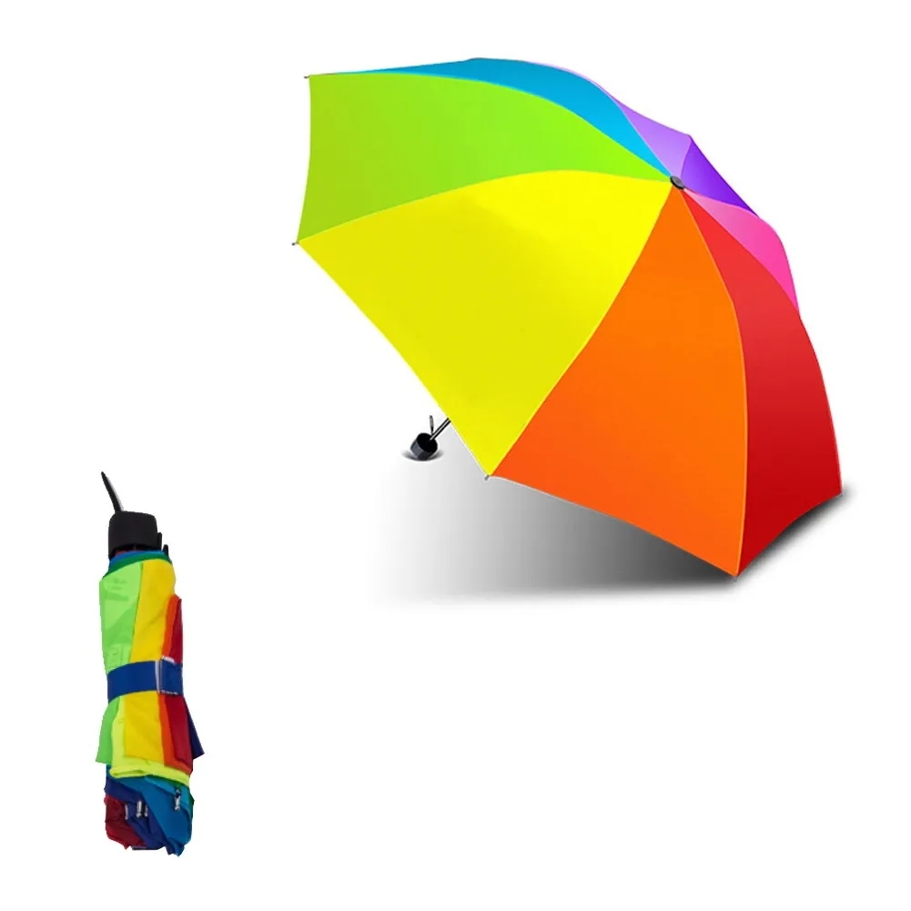 38 Inch 8 Panel Folding Advertising Rainbow Umbrella 4