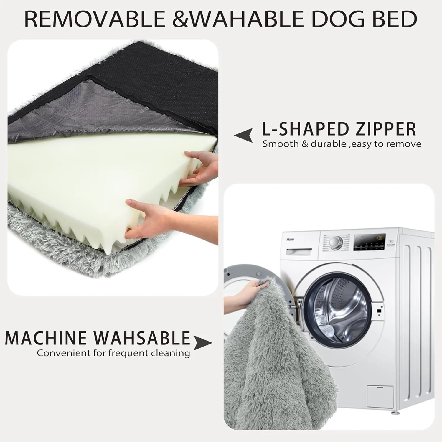 Large Dog Bed with Removable Washable Cover 2