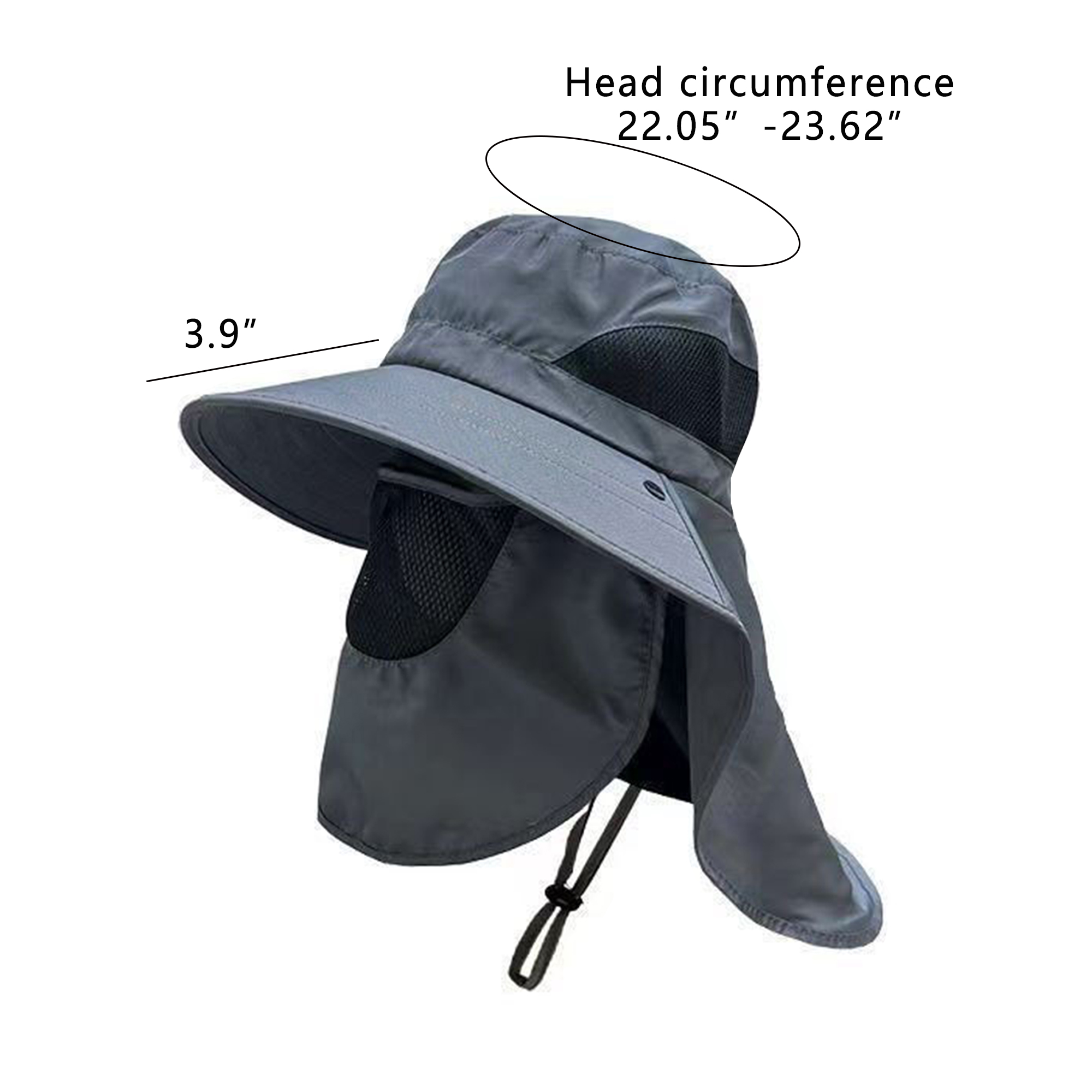 Men's Summer Sun Hat Detachable Fishing Hiking Cap 6