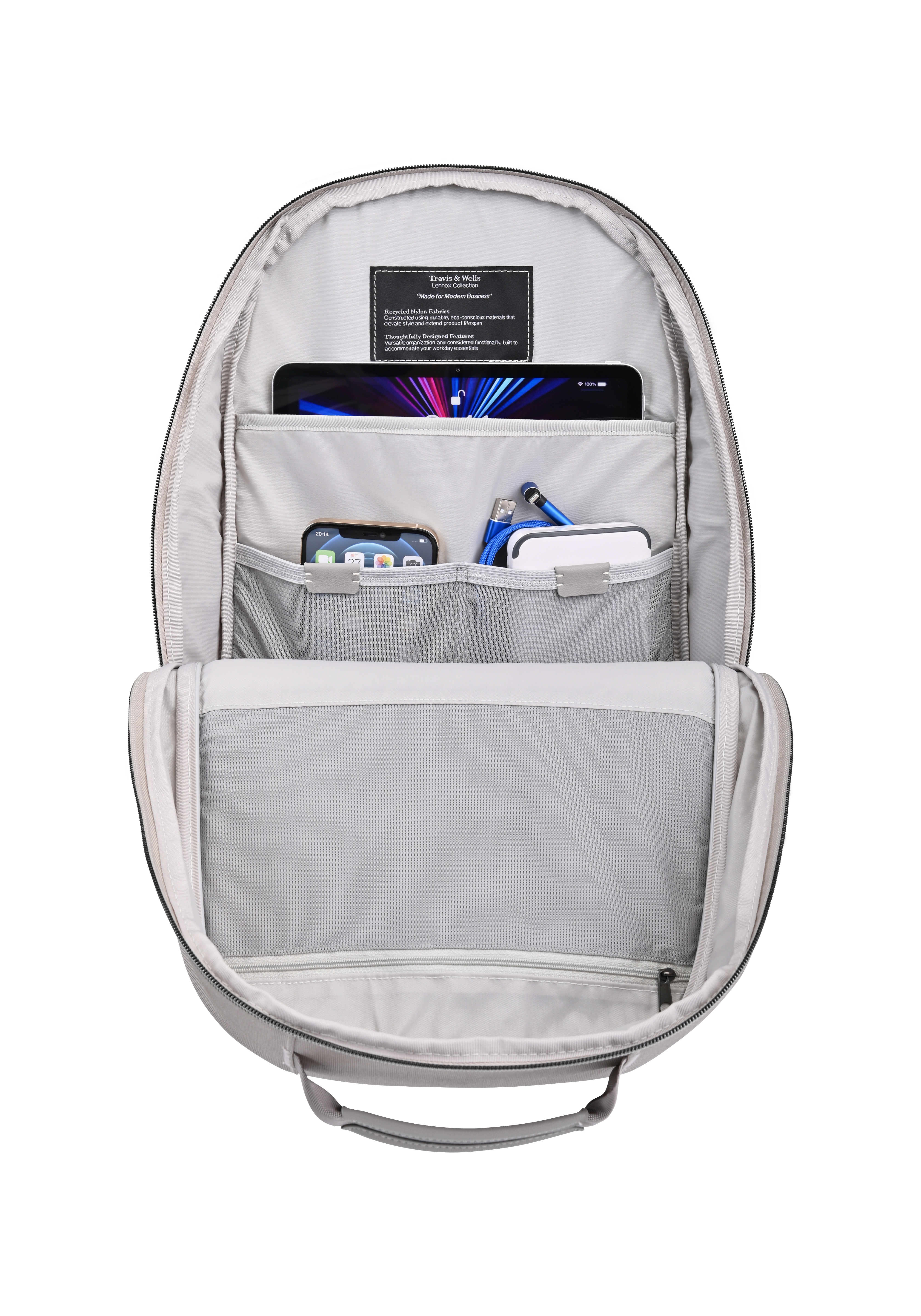 Travis & Wells® Lennox Recycled Nylon Laptop Backpack 15