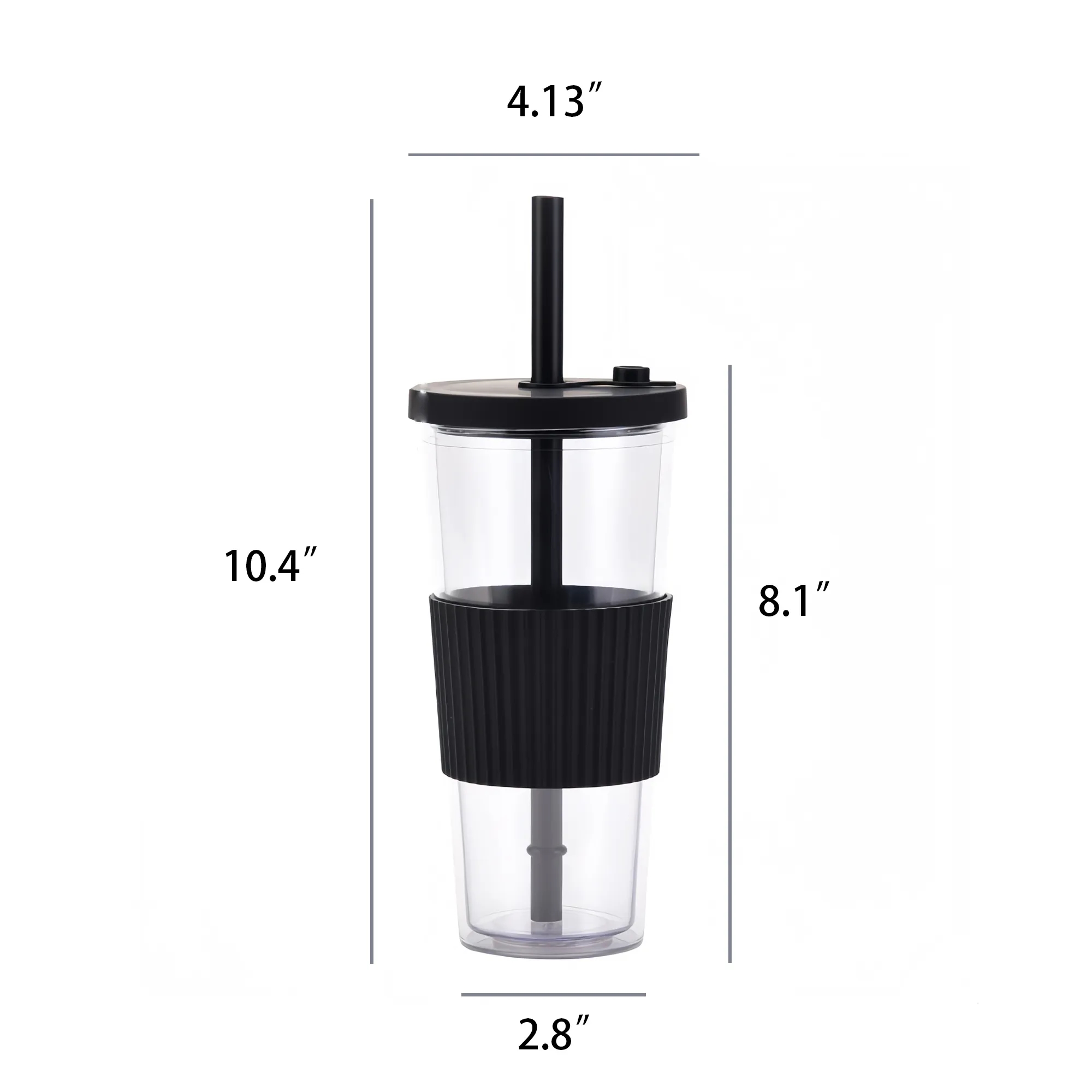 24Oz Double-Walled Cup with Lid and Straw 3